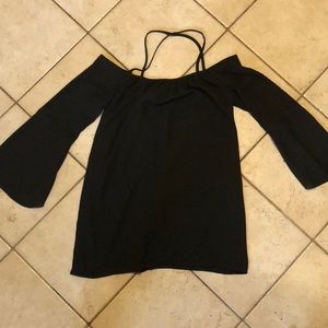 Off the Shoulder Black Dress